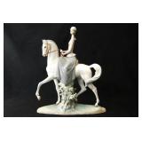 Lladro - Girl riding white horse