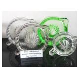 Collection of  four Antique Sunkist Glass Reamers