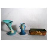 Three Roseville Pottery Vases