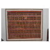 Textile  - embroidered design Framed Plexiglass