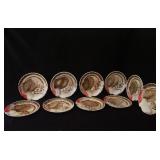 10 Handpainted "Turkey Motif" Italian plates
