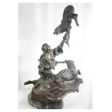 Elie Hazak (1945-)  Bronze - Wolf Attack