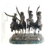 Large Remington bronze - Coming Through the Rye