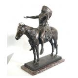 C.E. Dallin Bronze - Chief on Horseback on marble