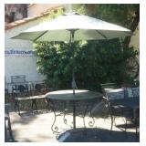 Patio table & umbrella