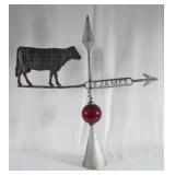 Early American weathervane Cow & Ruby Glass