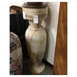 Brazilian Onyx banded Urn with veins 40" tall