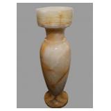 Polished  Brazilian Onyx  stone  Urn w stand