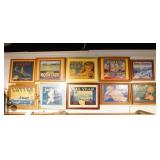 Collection of  10 Framed Citrus Labels