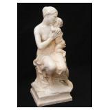 George Kamper Madonna & Child Faience Sculpture
