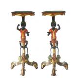 Pair of Venetian Figural Trespolo Tables