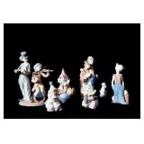 Six Lladro figures - clowns