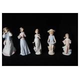5 Figural Lladro figures - Ladies and girls