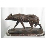 Charles Valton (1851-1918) bronze - Wolf