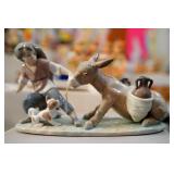 Lladro figure "Boy pulling Donkey"