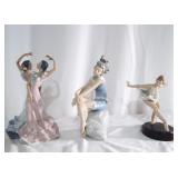 3 Lladro figure Ladies - Dancers, Curtain Call...