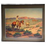 Tillman Parker Goodan lithograpgh - Cowboy