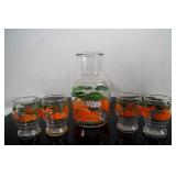Vintage Anchor Hawking 1960-70 Glasses & pitcher