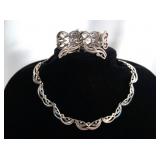 Taxco Sterling 4 pc bracelet, necklace & earrings