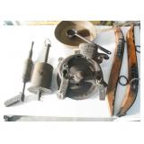 Collection of Antique Cast Iron Tools and Pans