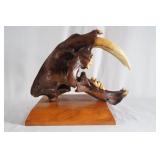 Tiger skull with base