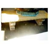 Double pedestal cement garden bench