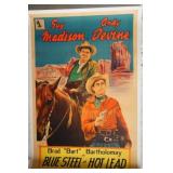 Custom Blue Steele & Hot Lead Western Lobby Poster