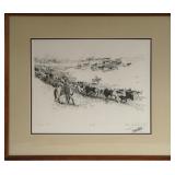 Phil Tognazzini  "Moving Out" etching
