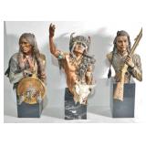 3 Bronze sculptures - Legends of the West Chiefs
