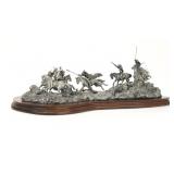 Don Polland "AMBUSHED"  Pewter Western Scene