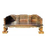Qing Dynasty Chinese Polychrome Opium bed