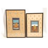 Two Framed Muhal Miniature Paintings