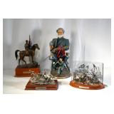 4 Commemorative Civil War statues - bronzes
