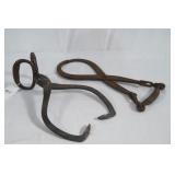2  Antique ice tongs