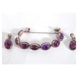 Mexico 3 pcs Sterling bracelet & earrings