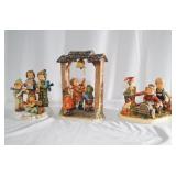 3 Hummel figures - Choir, Soapbox car & Weil