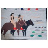 Pictorial rug - two horses