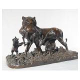 Christophe Fratin (1801-1864) Bronze of a Lioness