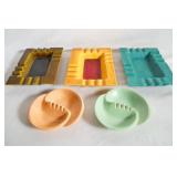 Sunkist Mid-Century ash trays by Van Nuys Pottery