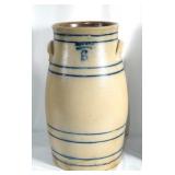 6 Gal salt glazed butter churn - C. Hart & Son