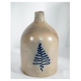 Early American salt glazed stoneware jug - Beehive