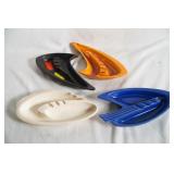 Sunkist Mid-Century ash trays by Van Nuys Pottery