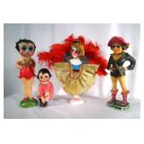 Vintage Carnival Chalkware Art figures