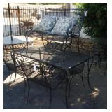 Patio table & 4 chairs plus matching bench