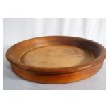 Early American Wooden flat bowl - 18.5 diam.