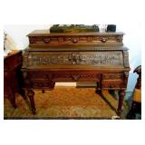 Unusual oak secretary