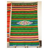 Vintage Mexican Rainbow Saltillo  blanket