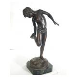 Telotta Bronze boy with Crab on marble