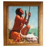 Robert Long  " Indian" o/cnvas