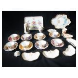 Collection- antique porcelain tea cups saucers
